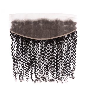 center wig remy hair 13x4 kinky curly frontal