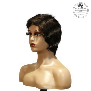 roxane bmb beauty machine made black wig remy hair h001