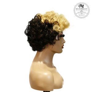center wig machine made black wig remy hair tc004