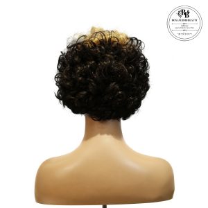 center wig machine made black wig remy hair tc004
