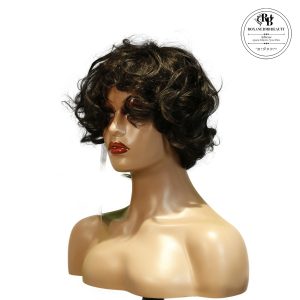 Home center wig machine made black wig remy hair tc068