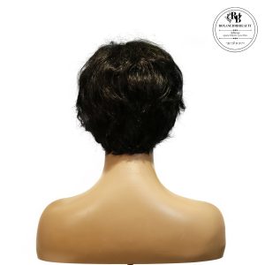 center wig machine made black wig remy hair tc16