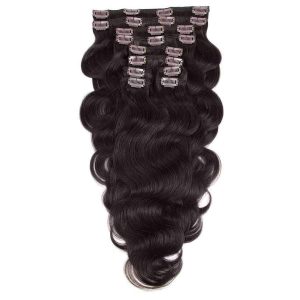 center wig asian raw hair straight clip in hair extensions
