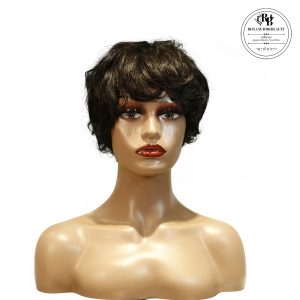 center wig machine made black wig remy hair tc041