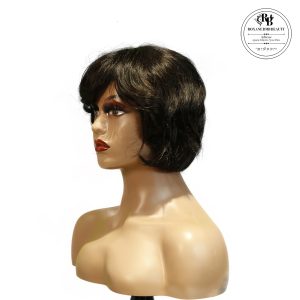 Home center wig machine made black wig remy hair tc063