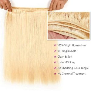 center wig asian raw hair #613 straight bundles
