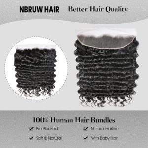 center wig remy hair 13x4 deep wave frontal