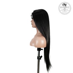 roxane bmb beauty natural black remy hair 6x7 lace closure straight human hair wig