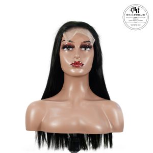 center wig natural black remy hair 5x5 lace closure straight human hair wig