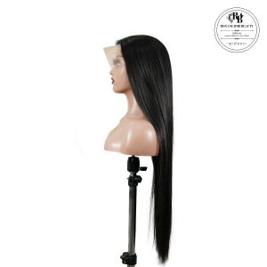 center wig 13x4 straight lace front wig natural black remy hair
