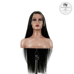 center wig natural black asian raw hair 13x6 hd lace front wig straight human hair wig