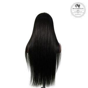 center wig natural black asian raw hair 13x6 hd lace front wig straight human hair wig