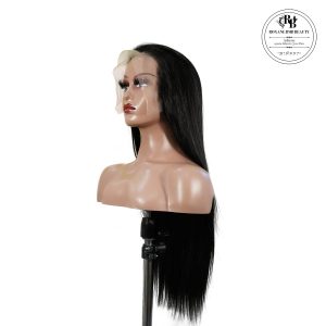 center wig 13x6 double drams straight lace front wig black remy hair