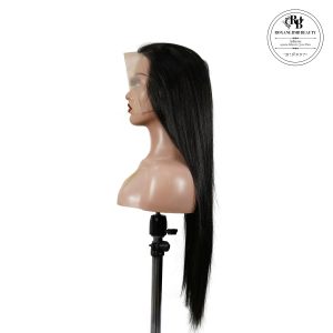 center wig 13x6 double drams straight lace front wig black remy hair