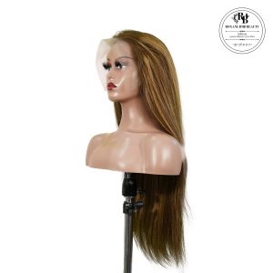 roxane bmb beauty 13x4 straight lace front wig m4&27 highlight remy hair 26 inch
