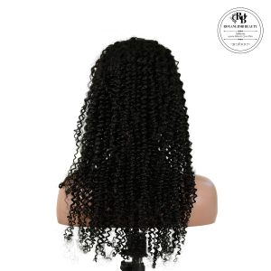 center wig 13x4 kinky curly lace front wig natural black remy hair