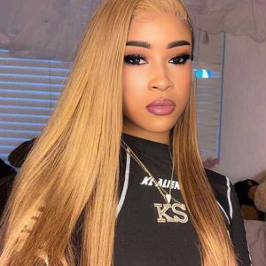 center wig 13x4 straight lace front wig 27 honey blonde remy hair