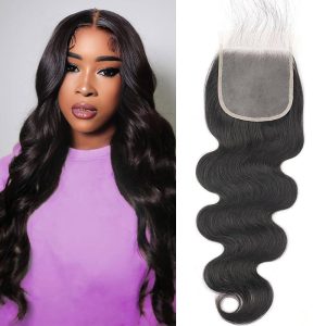 center wig remy hair 4x4 body wave closure